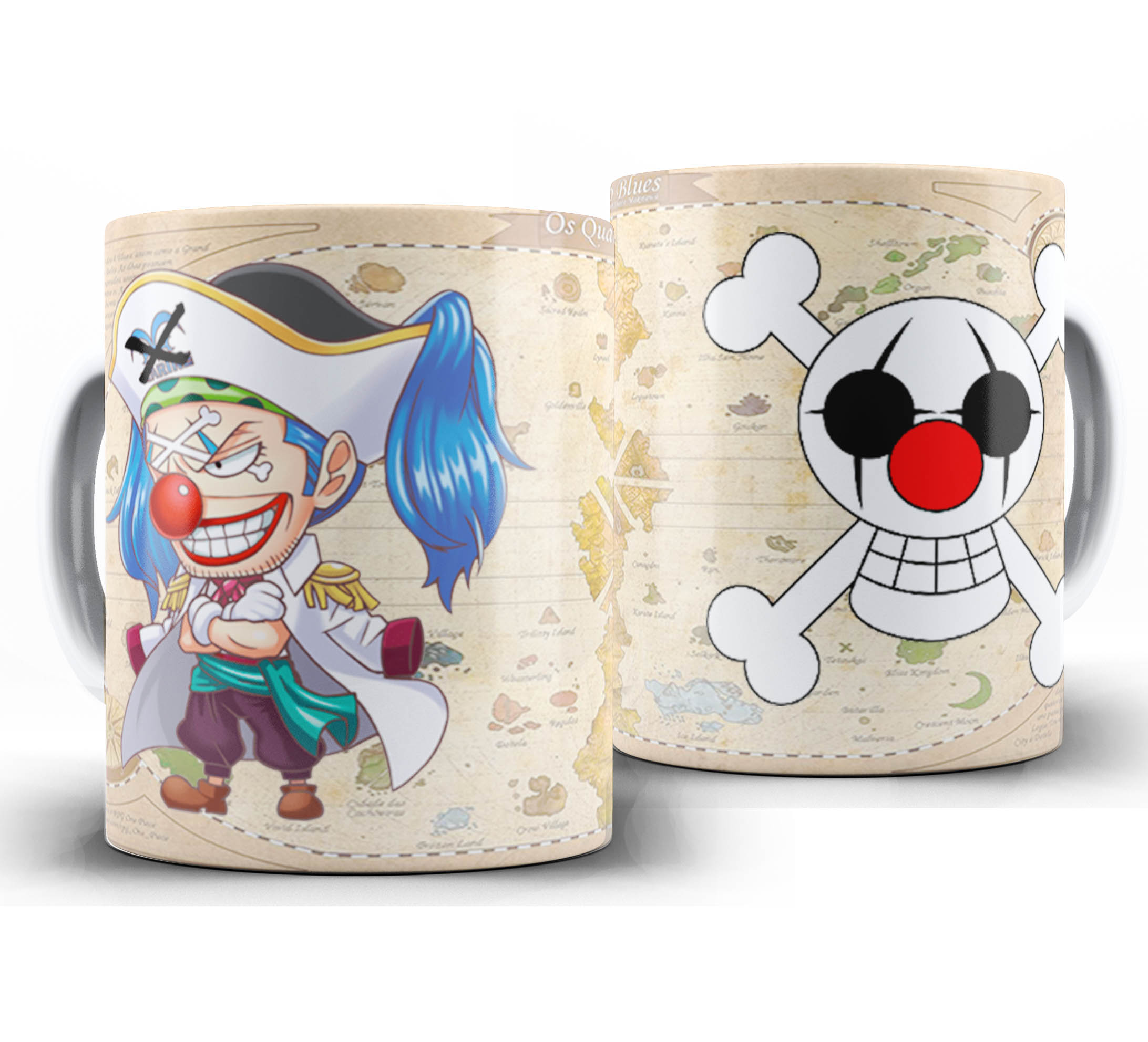 Caneca Anime - One Piece Chibi - Buggy